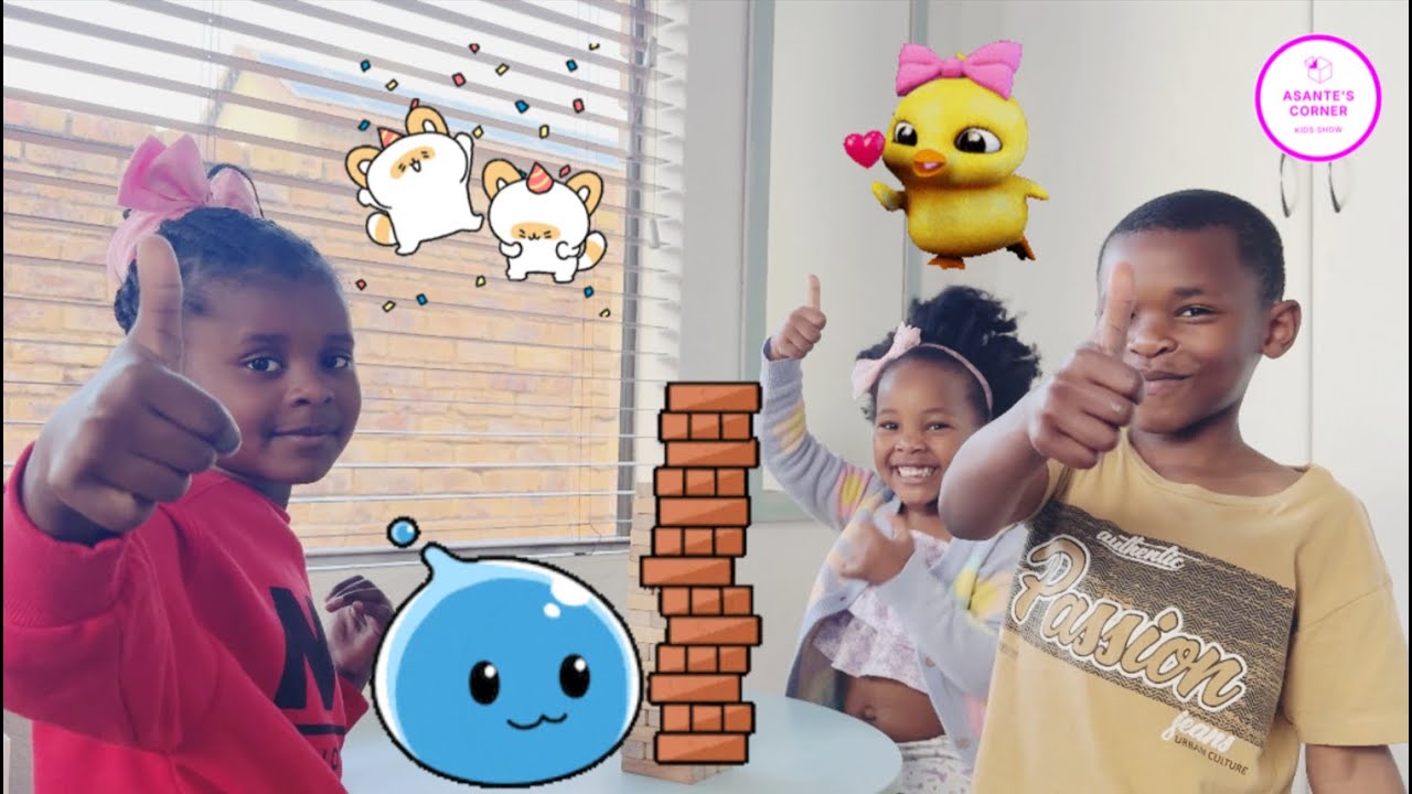 Asante's Jenga Tower! 🥳Don't Let It Fall! | Kids Videos