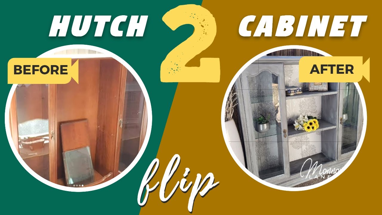 Repurpose Buffet hutch to China Cabinet - EXTREME MAKEOVER