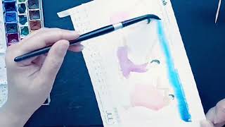 When a Watercolor Painting Goes Wrong... Did I Fixed It Lightwish July Calendar