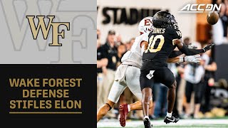 Wake Forest Defense Stifles Elon In Opener