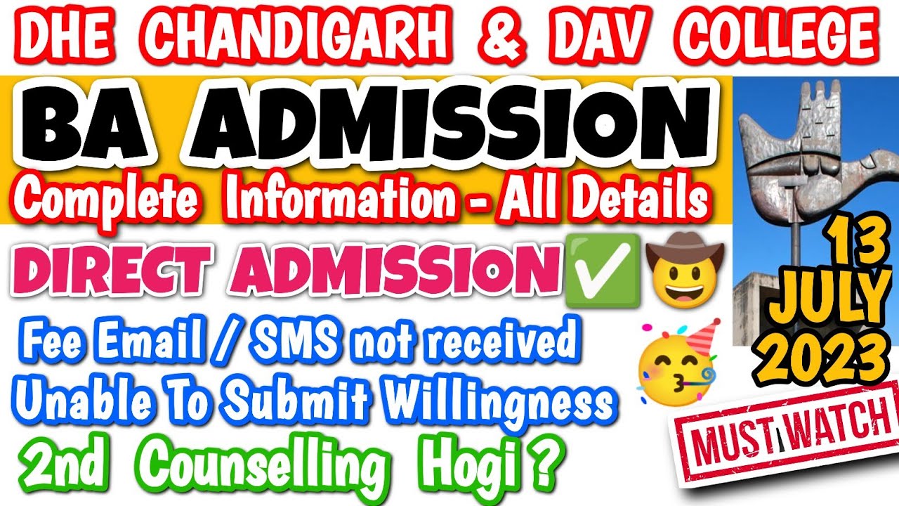 BA Direct Admission 2023 DHE Chandigarh Colleges Latest Update ba-direct-admission-2023-dhe-chandigarh-colleges-latest-update