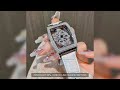 Fashionable Elegant Wine Barrel Shaped Ladies' Watch With Transparent Back &amp; Rhinestone Detail Quart