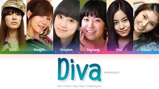 After School (애프터스쿨) Diva Color Coded Lyrics (Han/Rom/Eng)