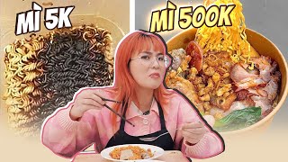 Mì 5K vs 500K | Misthy phát hiện gói mì có tôm thật?! FOOD CHALLENGE