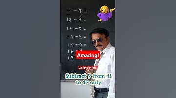 "💞Subtracting 9 Made Super Simple! | Magic Math Trick 🔥"#shorts #shortsfeed #subscribe