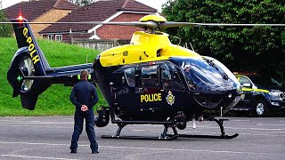 Awesome Helicopter Siren - NPAS Eurocopter Lifting Off With Ground Support