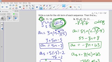 8.2 arithmetic sequences lesson video