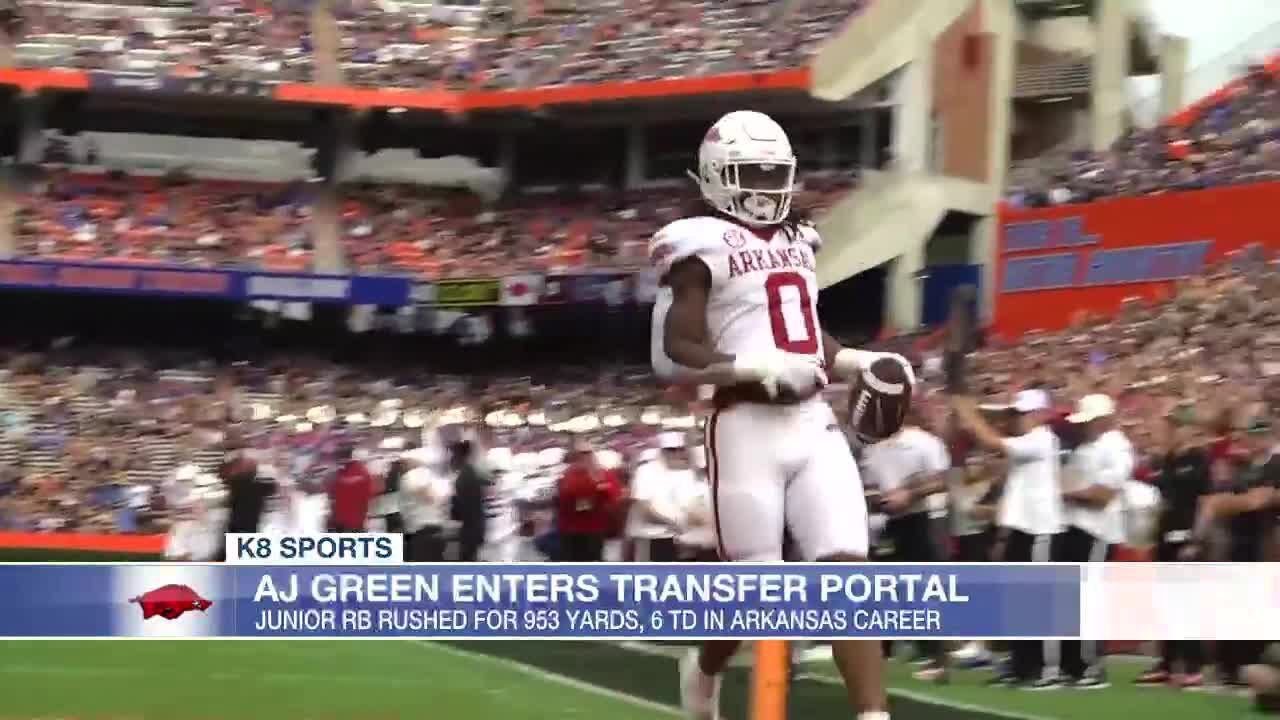 Arkansas RB AJ Green enters transfer portal, Razorbacks name new OL Coach
