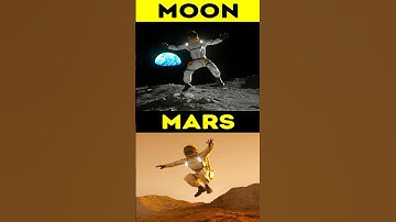 Hoe hoog kun je springen op Mars? #shorts