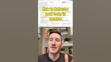 How to refactor your code in Lovable. #ai #aitools #aicodingtools #lovable #vibecoding