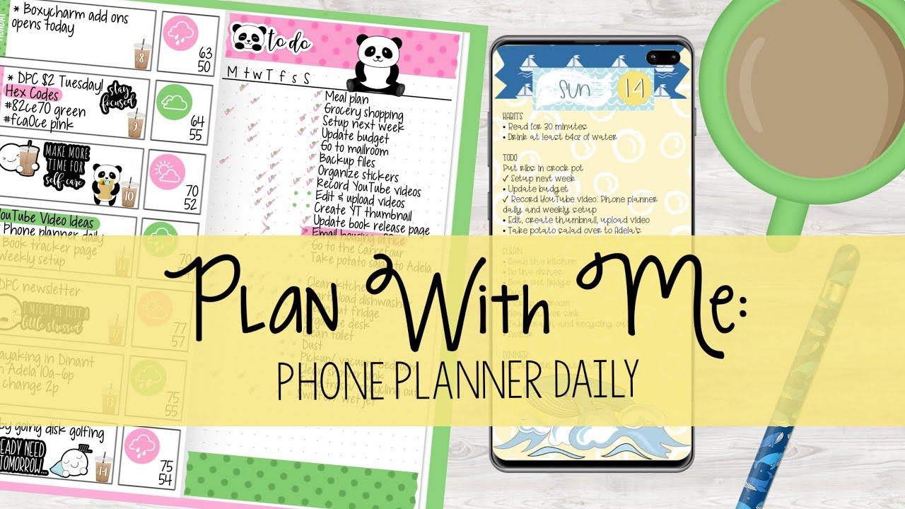 Digital Plan With Me: Phone Planner Daily | Xodo Digital Planning - YouTube