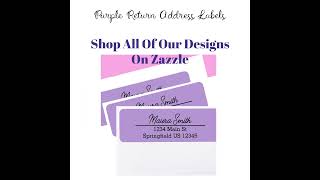 Purple return address labels to customize #zazzlemade
