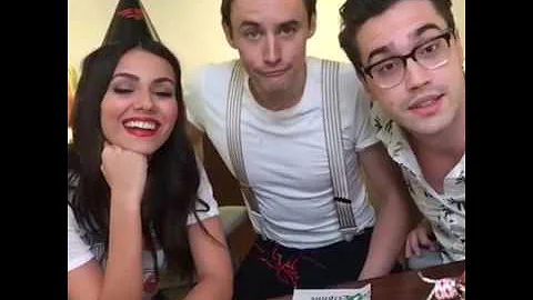 Ryan McCartan, Reeve Carney and Victoria Justice l...