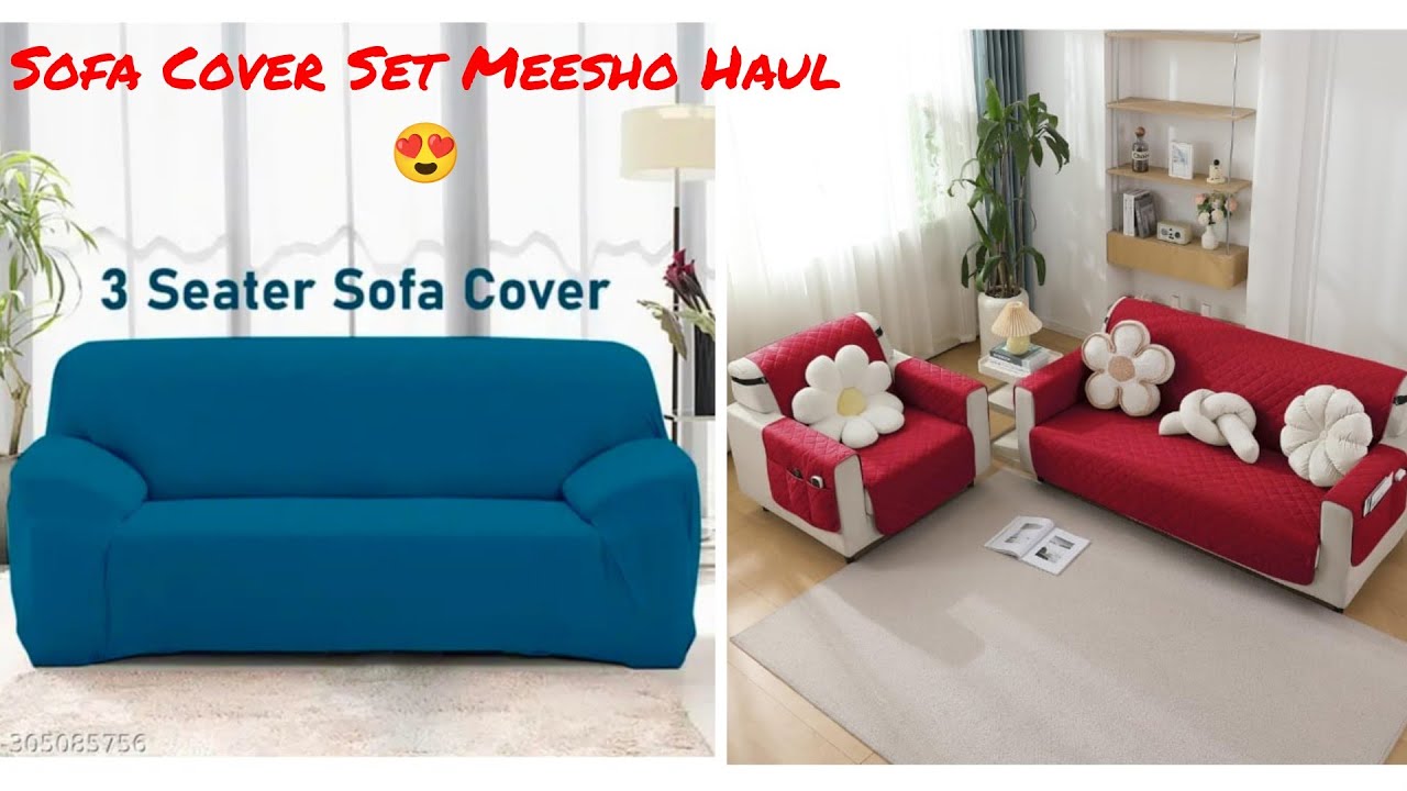 Sofa Cover Set 😍 Meesho Unboxing Haul ✅ Beautiful Sofa Cover