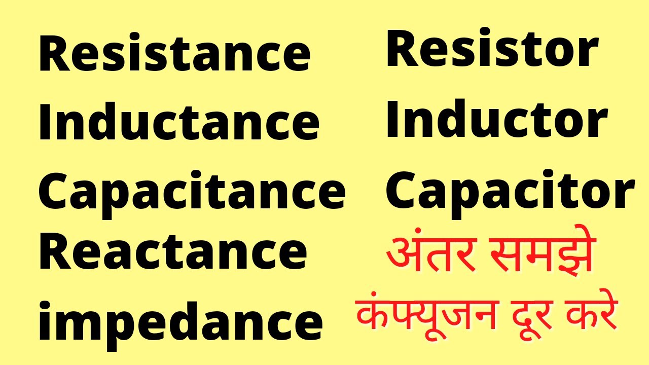 resistance inductance capacitance reactance kise kahte hai, resistor