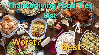Thanksgiving Food Tier List Ranking
