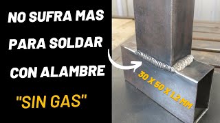 No sufra mas para soldar con alambres con núcleo fundente 'sin gas'