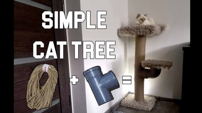 How To Build A Floor To Ceiling Non-Permanent Cat Scratching Tower/Post  #Diy #Howto - Youtube