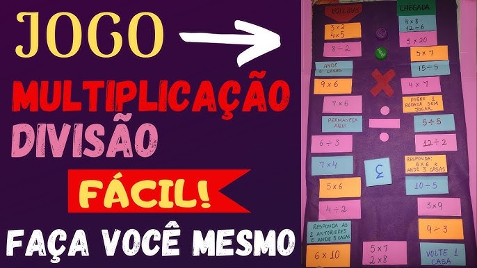 Restou, ganhou! jogo matemático de divisão: Fácil de fazer e aprender. 