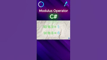 Modulus Operator in C# in 40 Seconds (%)
