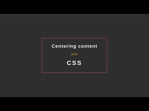 Centering content with CSS | Centering elements vertically & horizontally | HTML CSS
