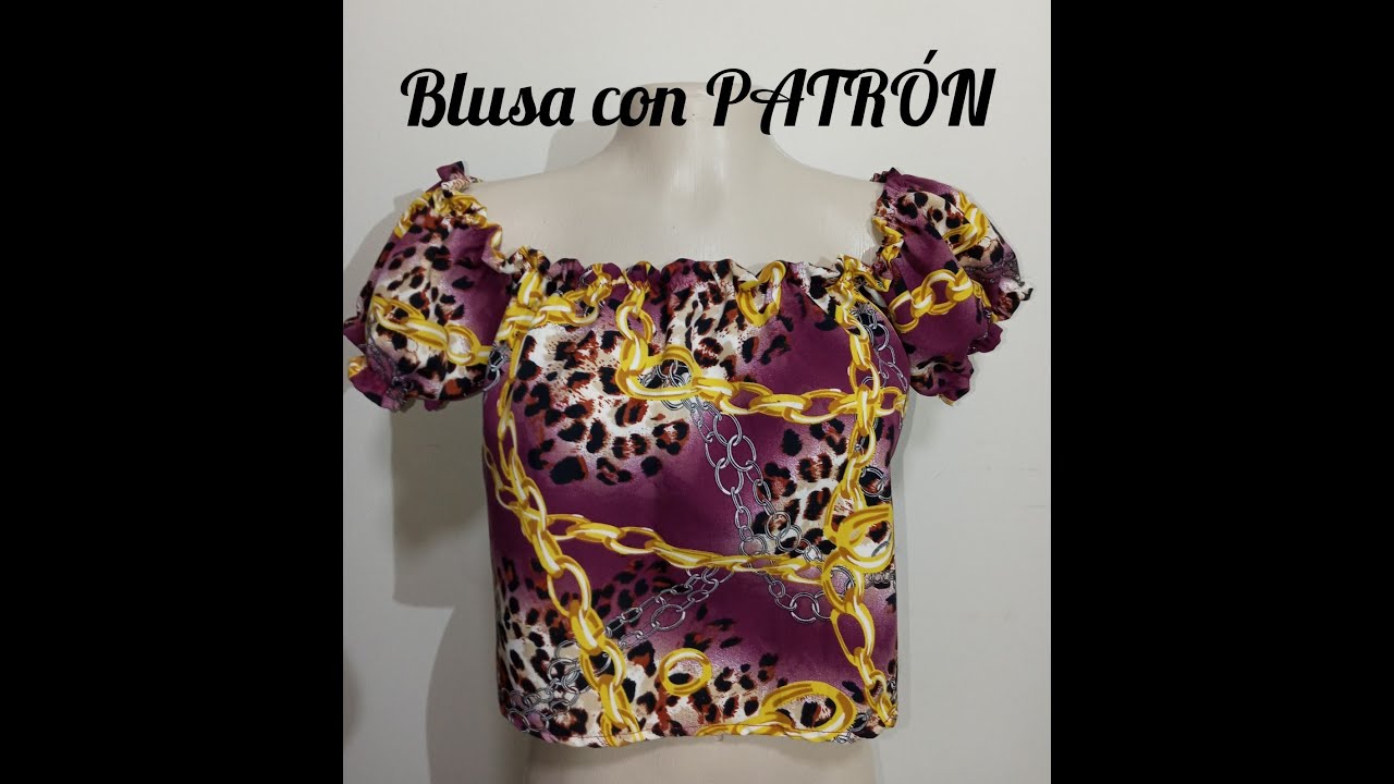 blusa Campesina o sin hombros con PATRÓN.