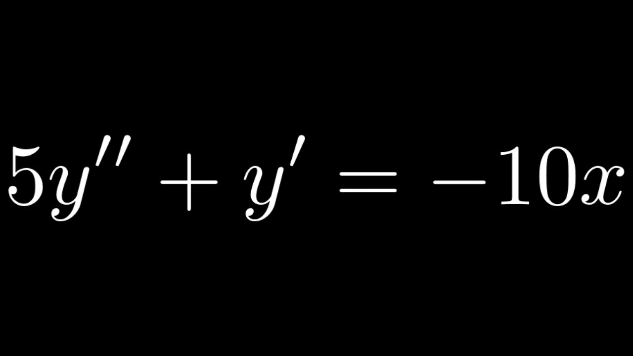 Method Of Undetermined Coefficients Initial Value Problem 5y Y