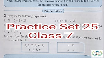practice set 25 - class 7th maths | chp 5 operations on rational numbers | BODMAS rule