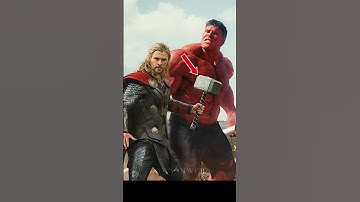 Thor Vs Red Hulk Hammer Attack Cap Shield Avengers scene hidden things #shorts #actionweb