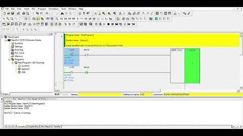 OMRON  CX-Programmer  TOGGLE BY USING KEEP INSTRUCTION