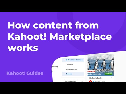 How content from Kahoot! marketplace works