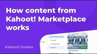 How content from Kahoot! marketplace works