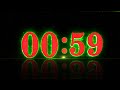 1 Minute Countdown Timer | Green Energy &amp; Red Text | Free Download (No Copyright)