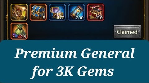 Evony | Premium General for 3k Gems Purchase | Sappho General in 12 Day Login | Don