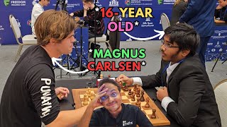 16-year-old Indian prodigy gives Magnus Carlsen a scare | Carlsen vs Bharath