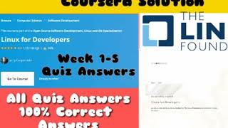 Linux For Developers Quiz Answers 100% correct || Coursera