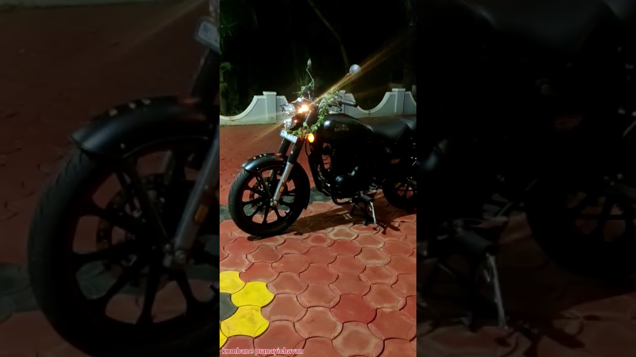 new royal enfield classic 350 hazard light night look 