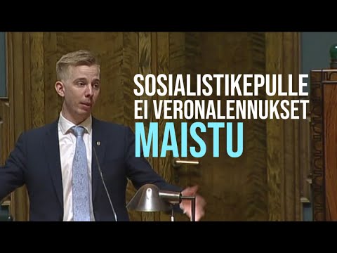 Suurin huuto eduskunnassa syntyi veronalennuksista - sosialismi edennyt liian pitkälle.
