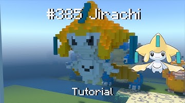 How to build a Pokémon Jirachi statue in minecraft (Tutorial)