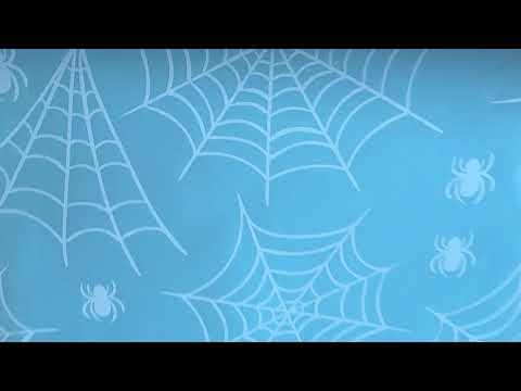 Наклейки Геловін Павутина Павуки Набір наклейок 18 шт. страшний декор Happy Pocket на вікна Білий матовий, видео 1