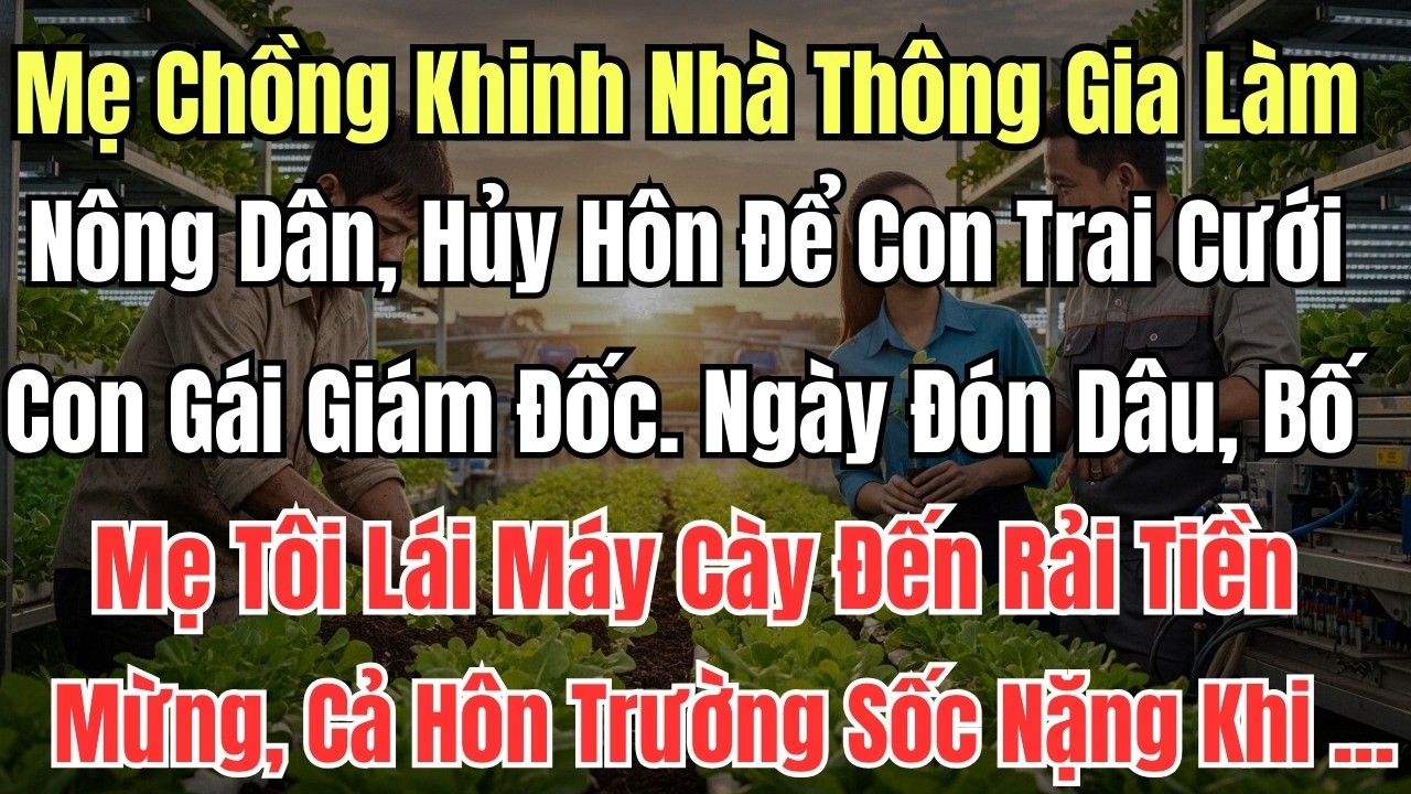 Mẹ Chồng Khinh Nhà Thông Gia Làm Nông Dân, Hủy Hôn Để Con Trai Cưới Con Gái Giám Đốc. Ngày Đón Dâu