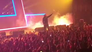 Kendrick Lamar performs HUMBLE. at Bryson Tiller's concert