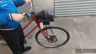 Велосипед с мотором от бензокосы передний привод