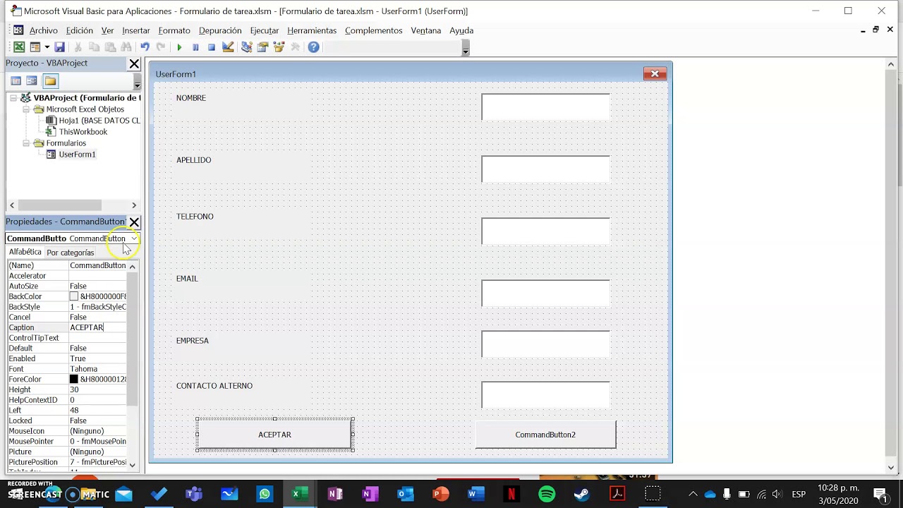 Tarea de visual Basic - YouTube