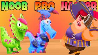Dino Bash Shadow War 🌑🦕 – Noob vs Pro vs Hacker