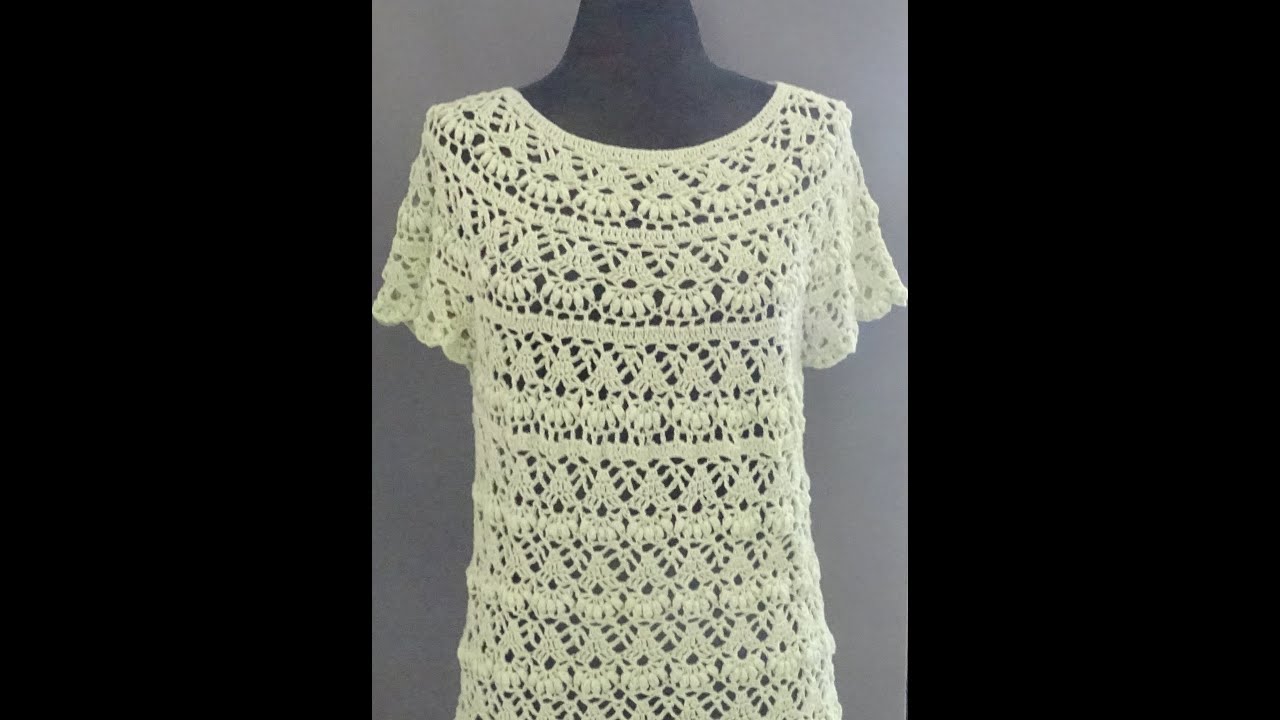 Ομορφη Τop Down Μπλουζα με Βελονακι