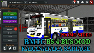 UPCOMING BMTC BS4 BUS MOD FOR BUS SIMULATOR INDONESIA