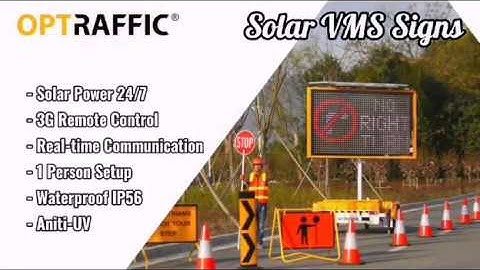 Solar Variable Message VMS Sign Boards OPTRAFFIC