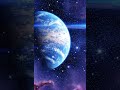 a beautiful blue planet glowing against the vast darkness of space.