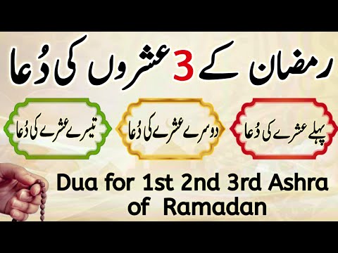 Ramzan ke 3 Ashron ki Dua | Dua for 1st, 2nd, 3rd Ashra of Ramadan | Duas of Ramadan